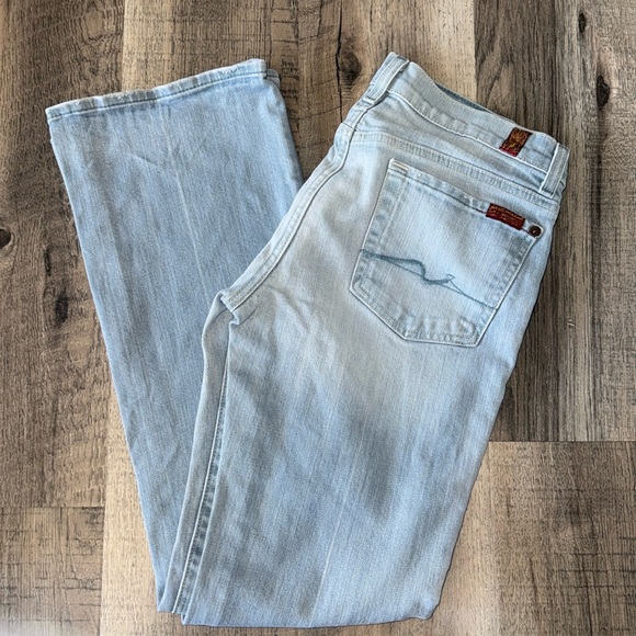 7 for all Mankind Denim - 7 for All Mankind Light Blue Washed Out Jeans